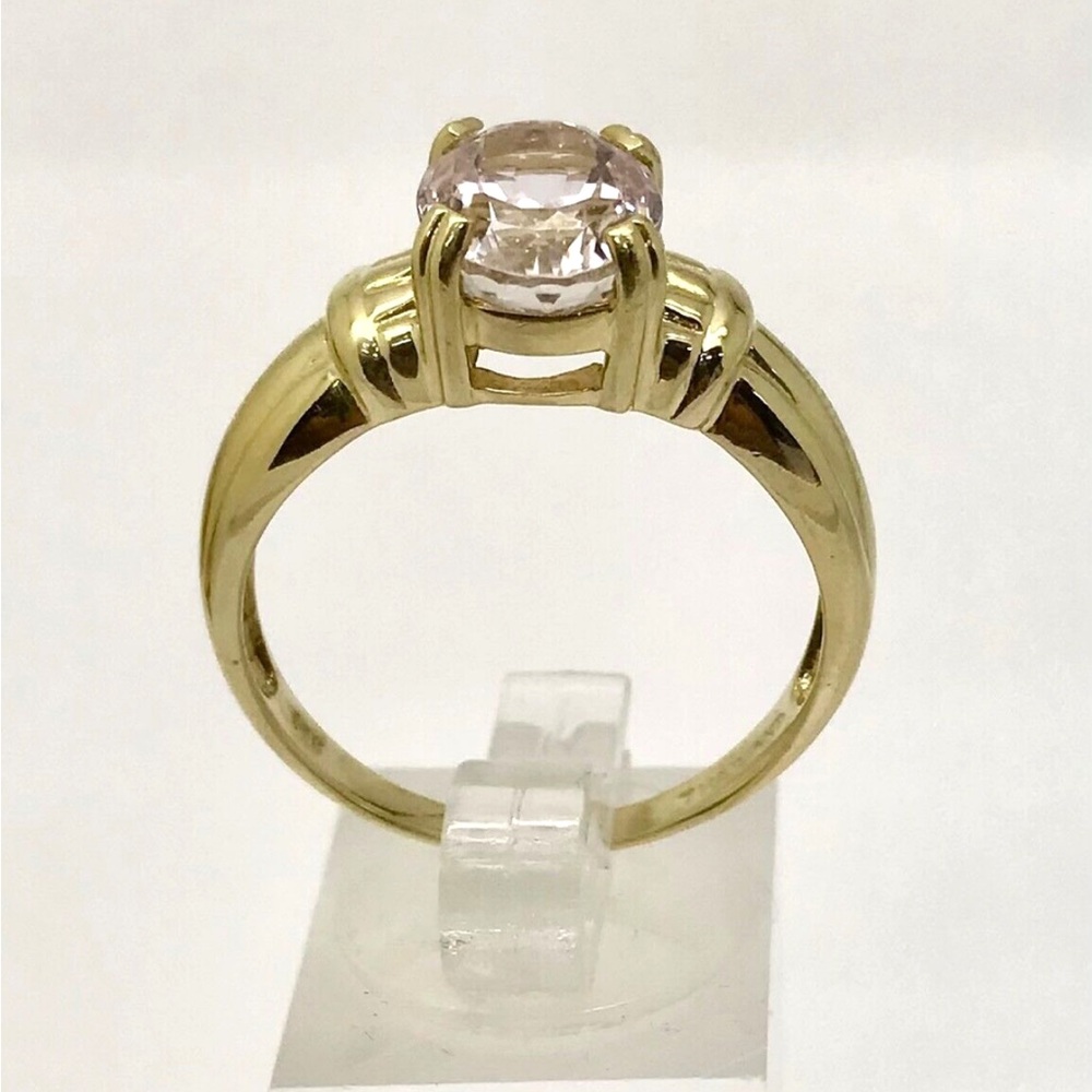 Solid 14k Pink Kunzite Ring - image 7